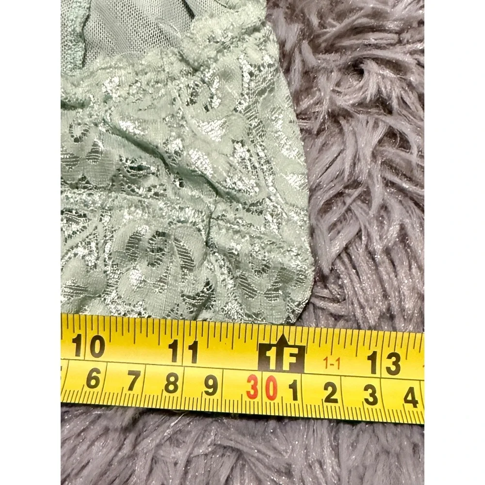 By Together Bralette Women Medium Mint Green Excellent Lace Racerback
